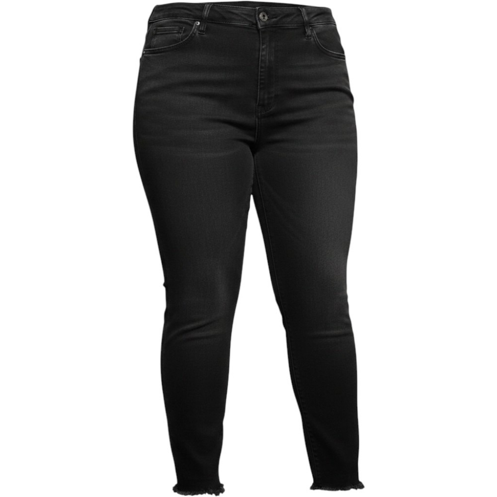 Judy Blue Black Skinny Fit High Rise Raw Hem Jeans JB88551 Womens 20W